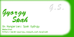 gyorgy spah business card